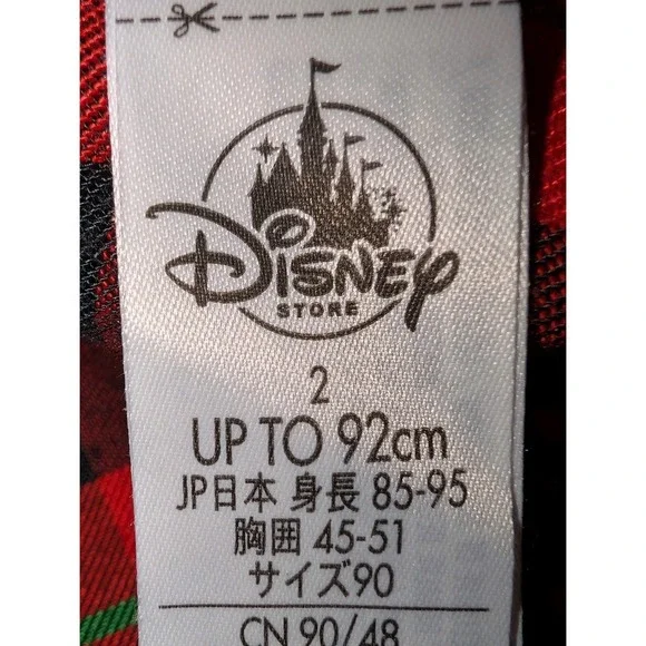 Disney Minnie Mouse Red Black Plaid Christmas Ruffled Dress LS Size 18M-2T Skate - Picture 7 of 8
